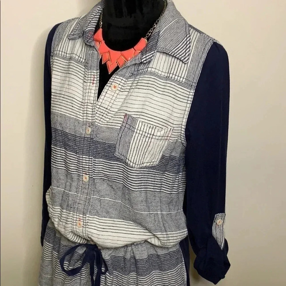 Anthropologie • 9-H15 Stcl Linen Blend Tunic Size Medium - Picture 1 of 7